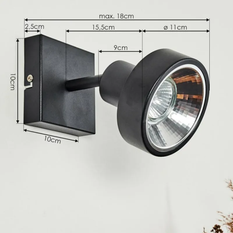 Lampes Industrielles-hofstein Applique murale Chagres Noir, 1 lumière