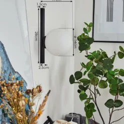 hofstein Applique murale Chamouscady Noir, 1 lumière