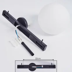 hofstein Applique murale Chamouscady Noir, 1 lumière