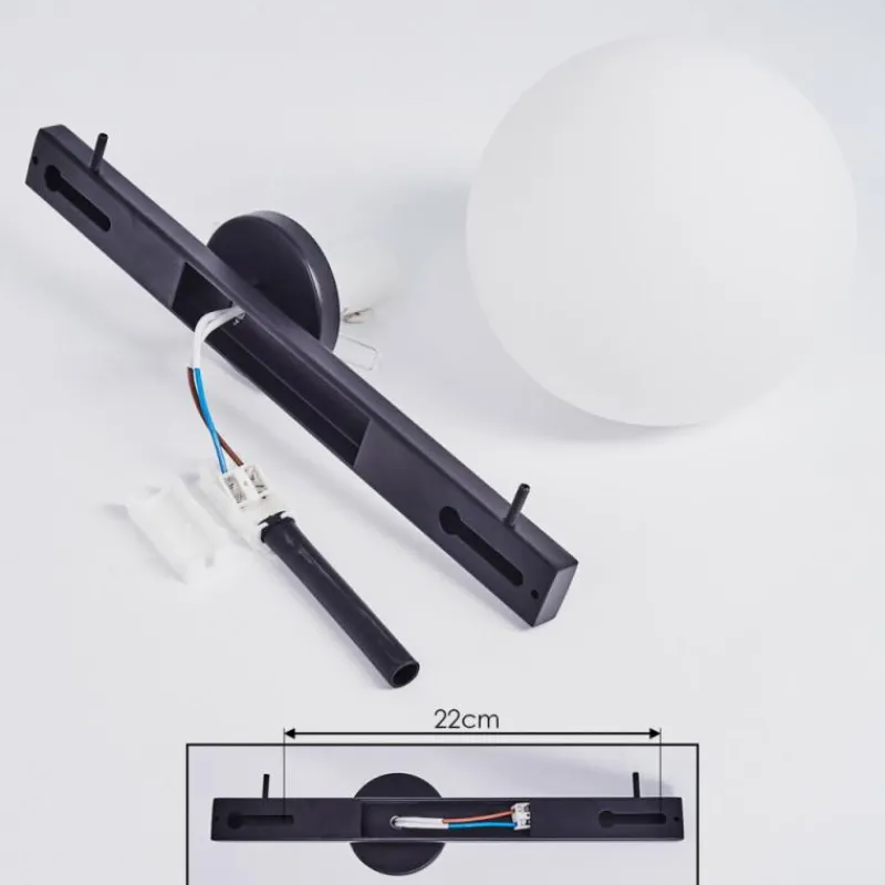 hofstein Applique murale Chamouscady Noir, 1 lumière