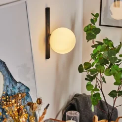 hofstein Applique murale Chamouscady Noir, 1 lumière