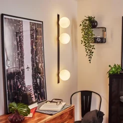 hofstein Applique murale Chamouscady Noir, 3 lumières