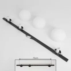 hofstein Applique murale Chamouscady Noir, 3 lumières