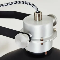 Lampes Industrielles-hofstein Applique murale Chara Noir, Argenté, 1 lumière