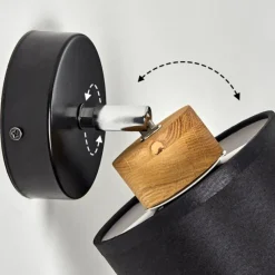 Lampes En Tissu-hofstein Applique murale Chiuvi Chrome, Écru, Noir, Blanc, 1 lumière