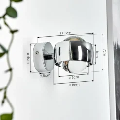 hofstein Applique murale chrome Sapri Chrome, 1 lumière