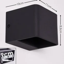 hofstein Applique murale Chuitna LED Noir, 1 lumière