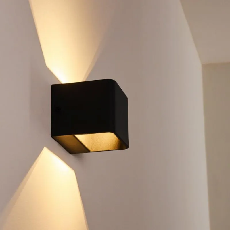 hofstein Applique murale Chuitna LED Noir, 1 lumière