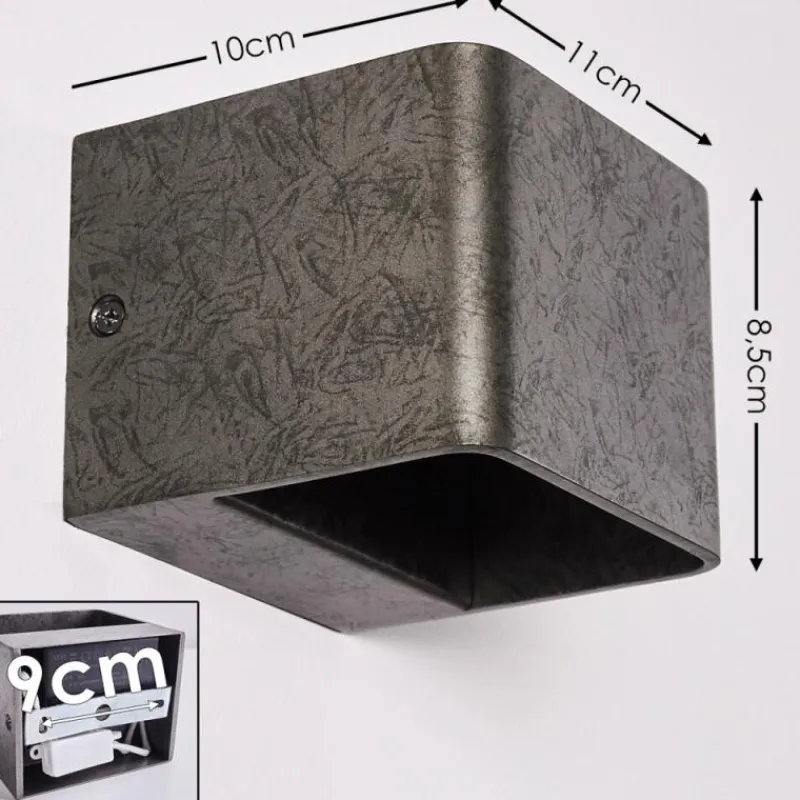 hofstein Applique murale Chuitna LED Nickel mat, 1 lumière