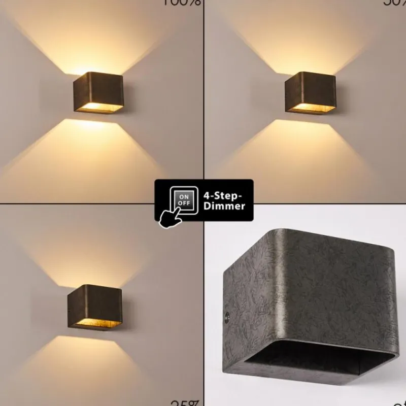 hofstein Applique murale Chuitna LED Nickel mat, 1 lumière