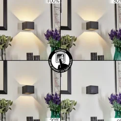 hofstein Applique murale Chuitna LED Noir, 1 lumière