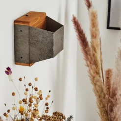 Lampes Industrielles-hofstein Applique murale Clarens LED Brun, Blanc, 1 lumière