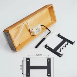 Lampes Industrielles-hofstein Applique murale Clarens LED Brun, Gris, 1 lumière