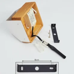 Lampes Industrielles-hofstein Applique murale Clarens LED Brun, Blanc, 1 lumière