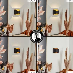 hofstein Applique murale Clarens LED Écru, Noir, 1 lumière