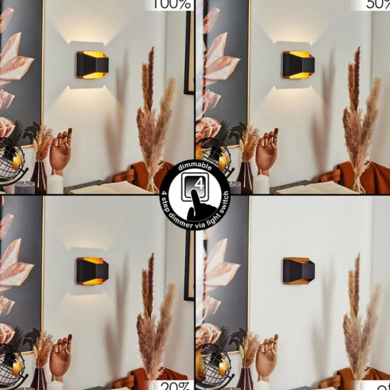 hofstein Applique murale Clarens LED Écru, Noir, 1 lumière