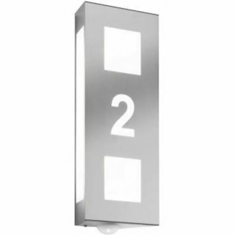 Luminaires CMD Applique murale CMD Aqua Trilo Acier inoxydable, 2 lumières, Détecteur de mouvement