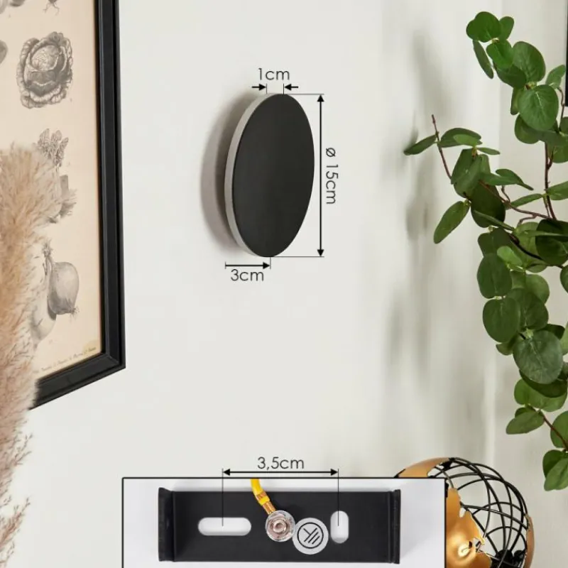 hofstein Applique murale Comallo LED Noir, Blanc, 1 lumière