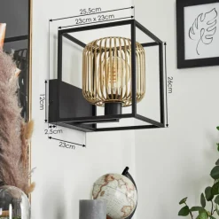 Lampes Industrielles-hofstein Applique murale Contumil Noir, 1 lumière