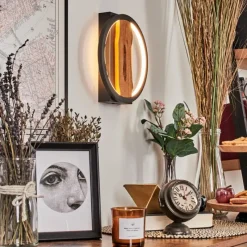 hofstein Applique murale Cornol LED Écru, Noir, 1 lumière