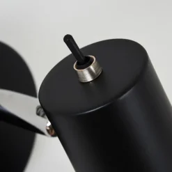 Luminaires Scandinaves-hofstein Applique murale Corralcay Chrome, Noir, 1 lumière