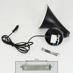 Luminaires Scandinaves-hofstein Applique murale Corralcay Chrome, Noir, 1 lumière