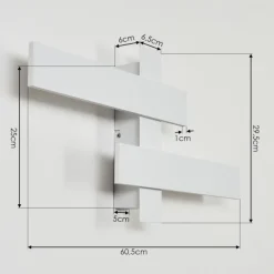 hofstein Applique murale Cuchara LED Blanc, 2 lumières