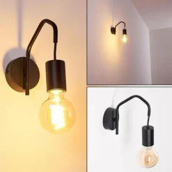 hofstein Applique murale Cuyama Noir, 1 lumière