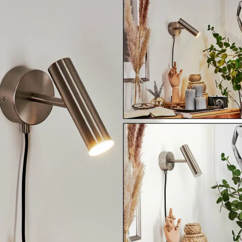 hofstein Applique murale Dalheim LED Nickel mat, 1 lumière