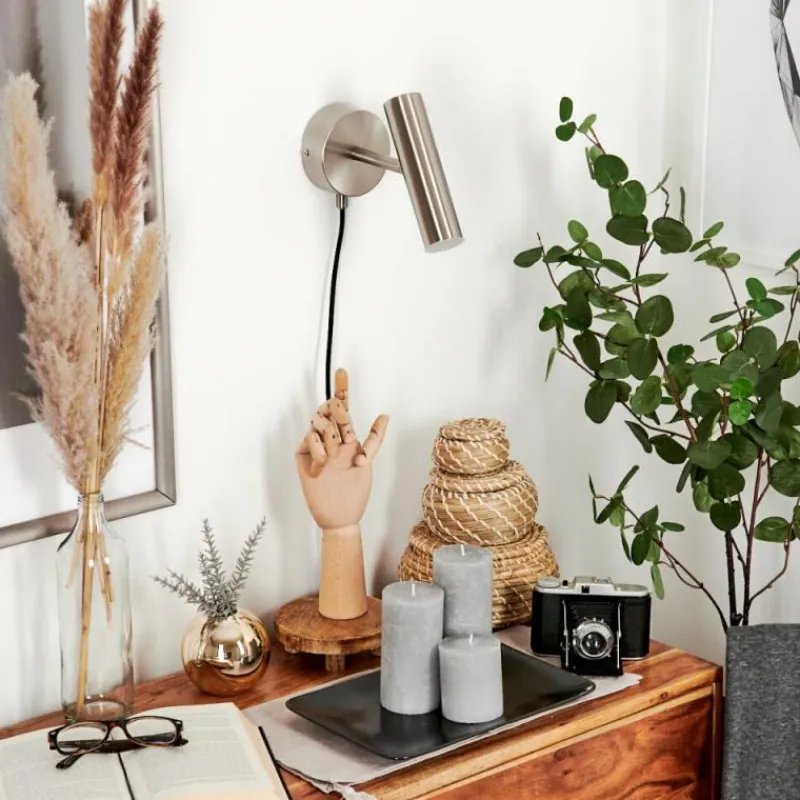 hofstein Applique murale Dalheim LED Nickel mat, 1 lumière