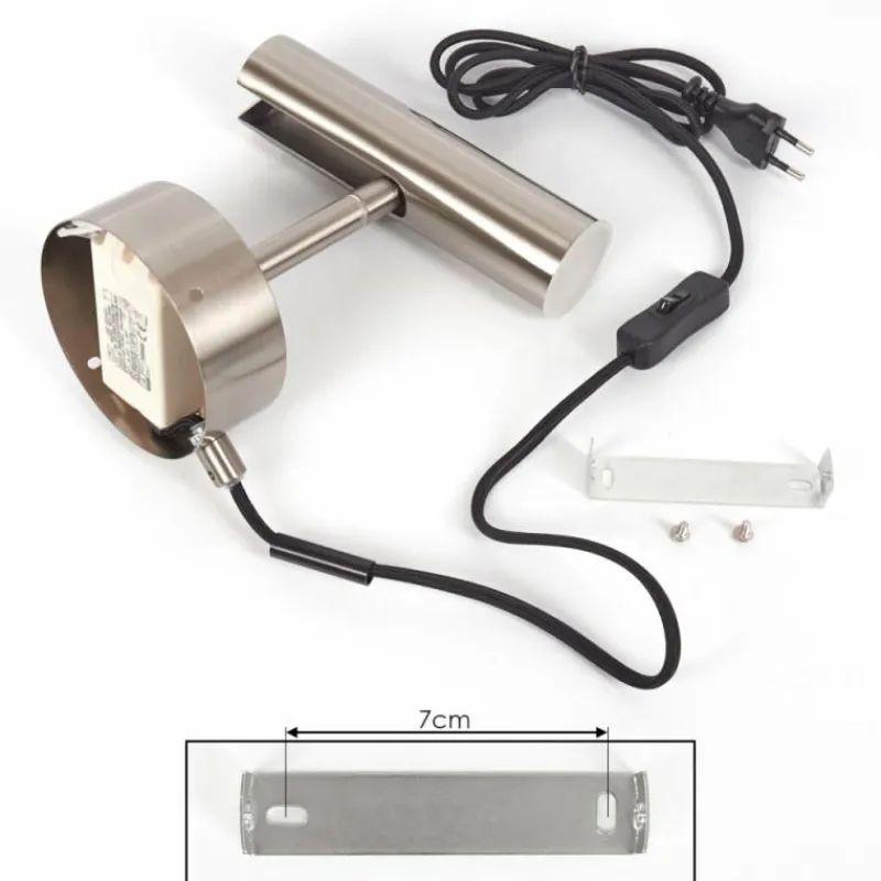 hofstein Applique murale Dalheim LED Nickel mat, 1 lumière