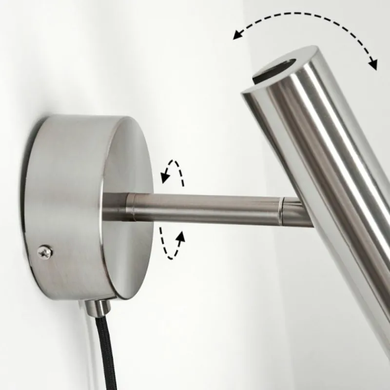 hofstein Applique murale Dalheim LED Nickel mat, 1 lumière