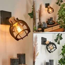 hofstein Applique murale Dandin Noir, 1 lumière* Spots Et Projecteurs