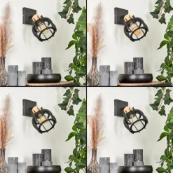 hofstein Applique murale Dandin Noir, 1 lumière* Spots Et Projecteurs