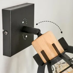 hofstein Applique murale Dandin Noir, 1 lumière* Spots Et Projecteurs