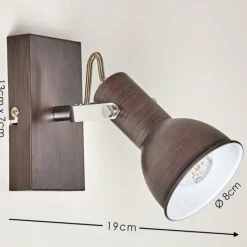 hofstein Applique murale Danikon Brun, Chrome, 1 lumière