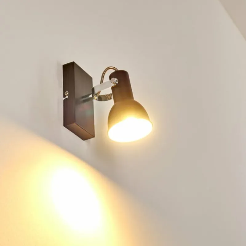 hofstein Applique murale Danikon Brun, Chrome, 1 lumière