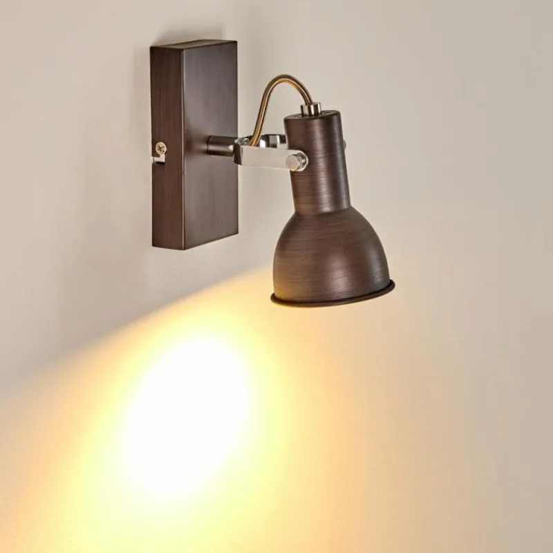 hofstein Applique murale Danikon Brun, Chrome, 1 lumière