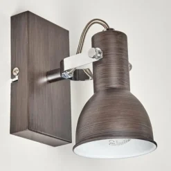 hofstein Applique murale Danikon Brun, Chrome, 1 lumière