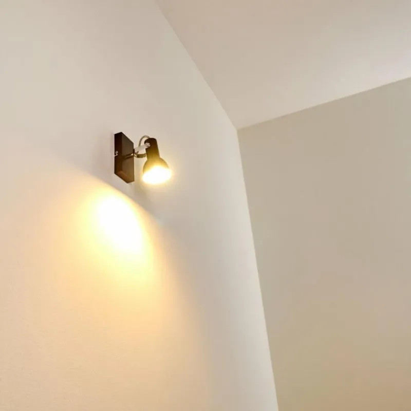 hofstein Applique murale Danikon Brun, Chrome, 1 lumière