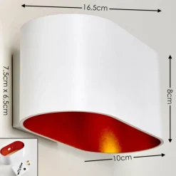 Lampes Dorées-hofstein Applique murale Dapp Blanc, 1 lumière