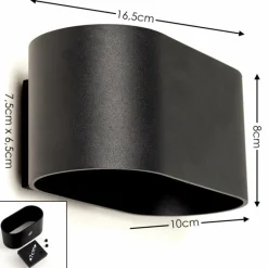 hofstein Applique murale Dapp Noir, 1 lumière* Appliques