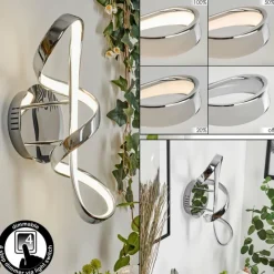 hofstein Applique murale Dauntey LED Chrome, Blanc, 1 lumière