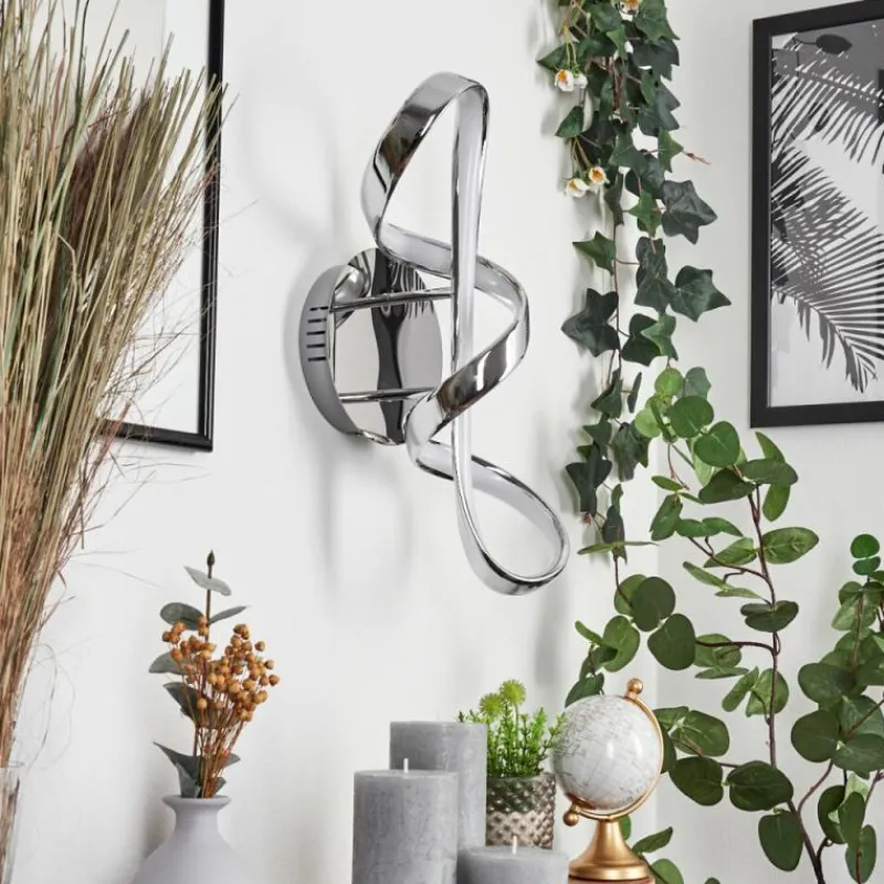 hofstein Applique murale Dauntey LED Chrome, Blanc, 1 lumière