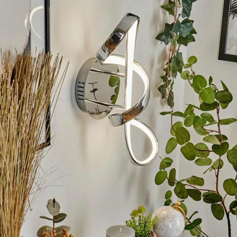 hofstein Applique murale Dauntey LED Chrome, Blanc, 1 lumière