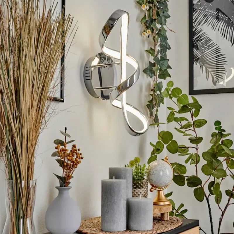 hofstein Applique murale Dauntey LED Chrome, Blanc, 1 lumière