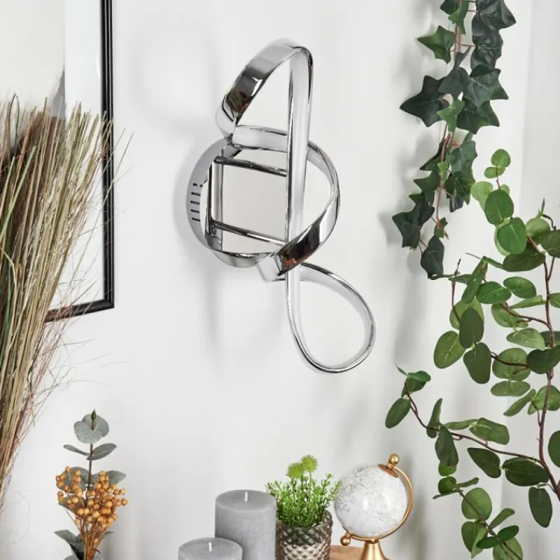 hofstein Applique murale Dauntey LED Chrome, Blanc, 1 lumière