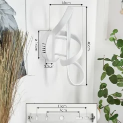 hofstein Applique murale Dauntey LED Blanc, 1 lumière