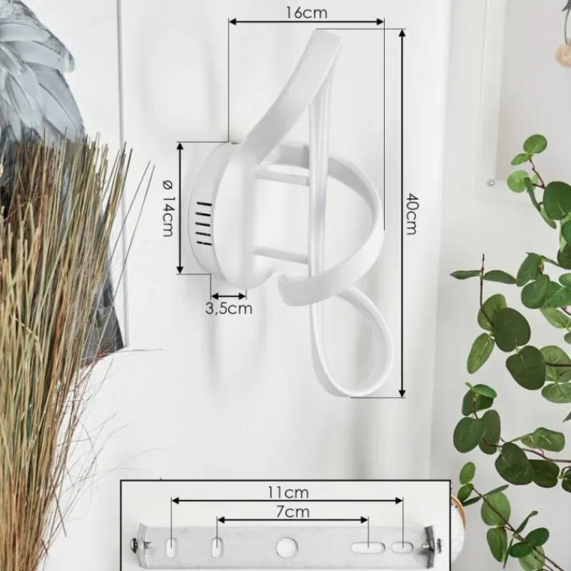 hofstein Applique murale Dauntey LED Blanc, 1 lumière