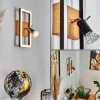 Lampes En Bois-hofstein Applique murale Deadwood LED Brun, Chrome, Couleur bois, 2 lumières